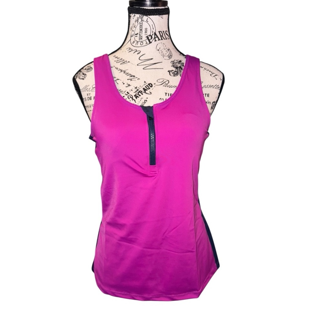 Ruby Ribbon Fuchsia And Dark Gray Sport Tank Size 34 New